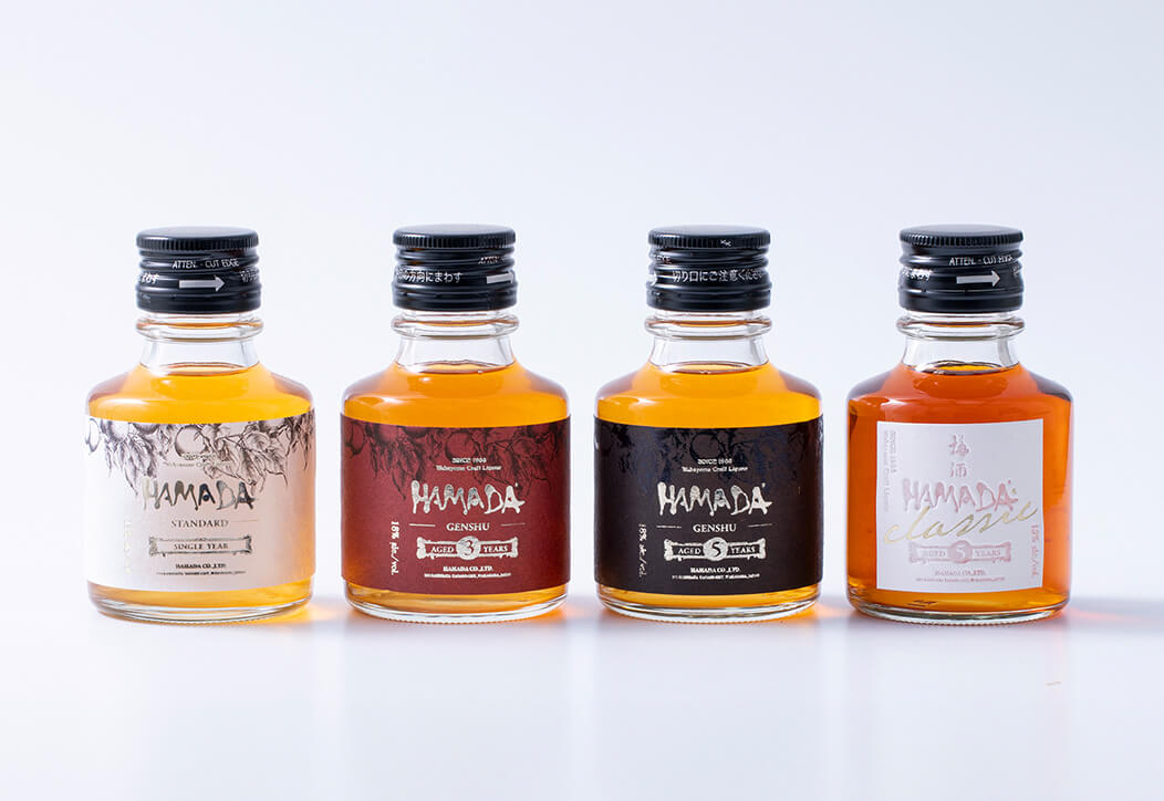 　熟成の違いを味わえる「梅酒HAMADA」　4種ミニボトル 石神邑の梅酒・クラフトリキュール  石神邑オンラインショップ