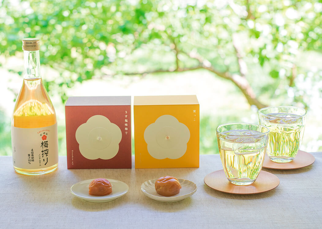 梅干木箱花ふきん包み 石神邑オンラインショップ