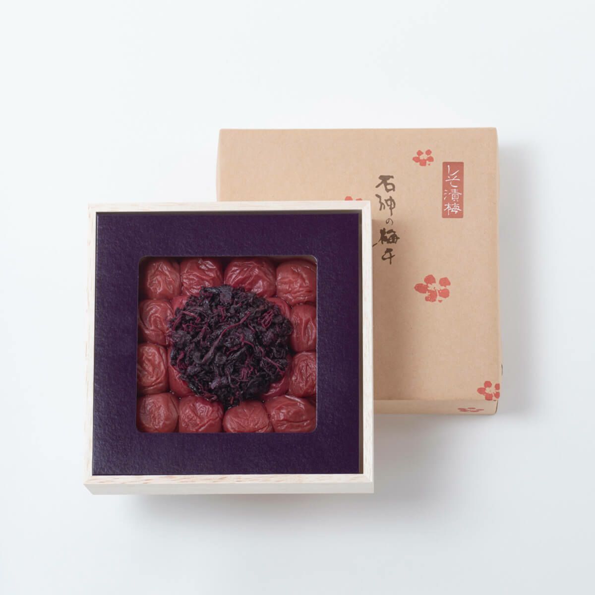 紀州南高梅 しそ漬梅干 木箱 400g　石神邑オンラインショップ