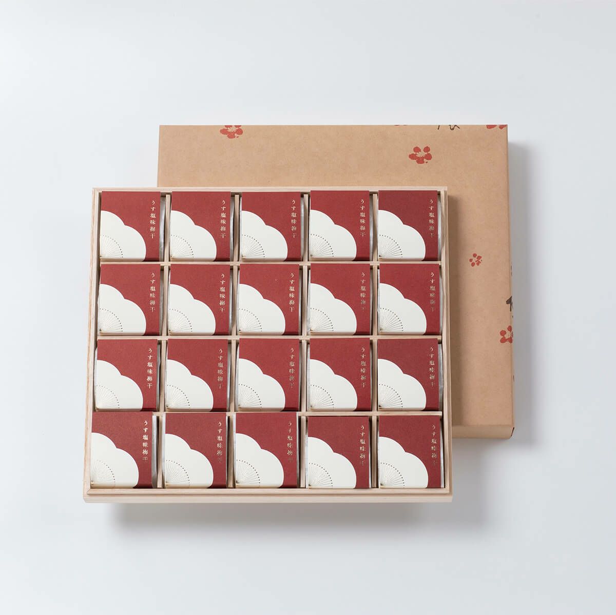 紀州南高梅 うす塩味梅干 個包装 20粒入 花ふきん包み 石神邑オンラインショップ