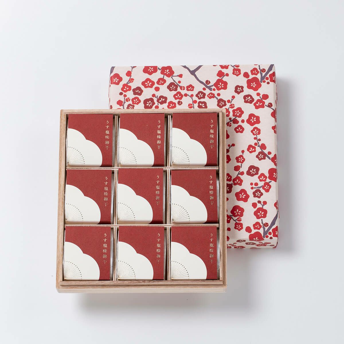 紀州南高梅 うす塩味梅干 個包装 9粒入 花ふきん包み 石神邑オンラインショップ