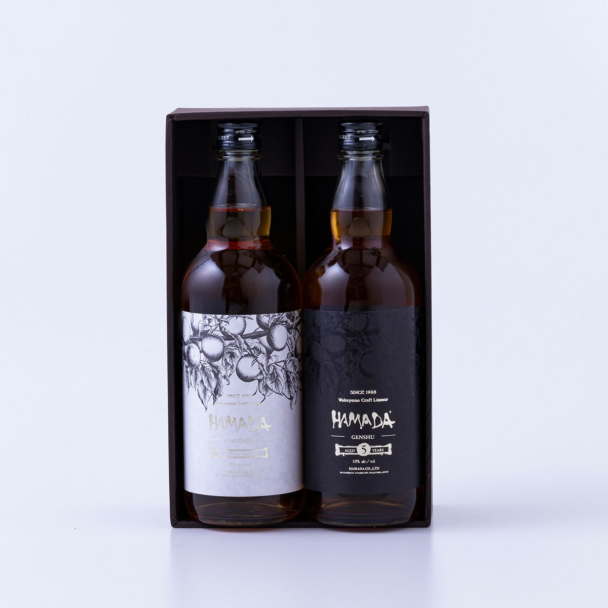 違いを味わう本格梅酒セット「HAMADA」 白ラベル＆黒ラベル本格
