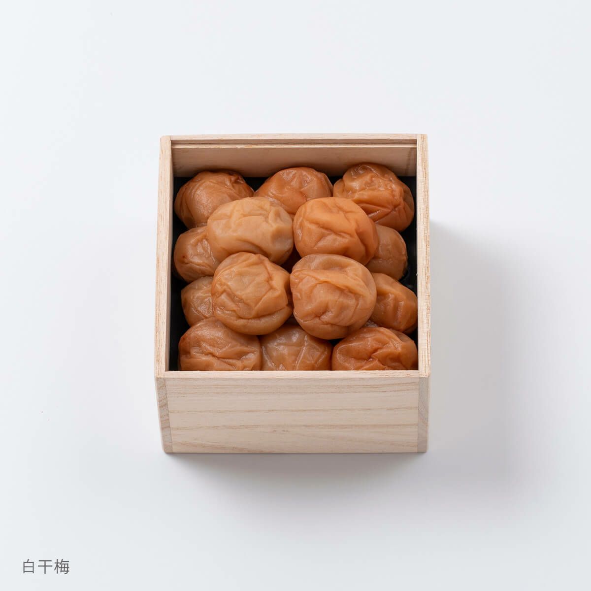 梅咲く木箱 白干梅 単品ギフト 250g水引き「梅結び」ラッピング　石神邑オンラインショップ