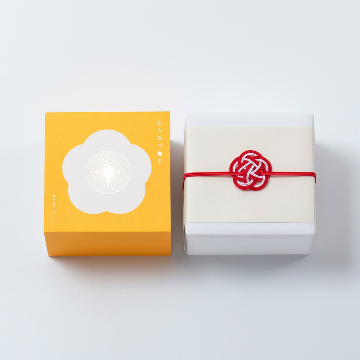 梅咲く木箱 はちみつ梅干 単品ギフト 250g水引き「梅結び」ラッピング　石神邑オンラインショップ