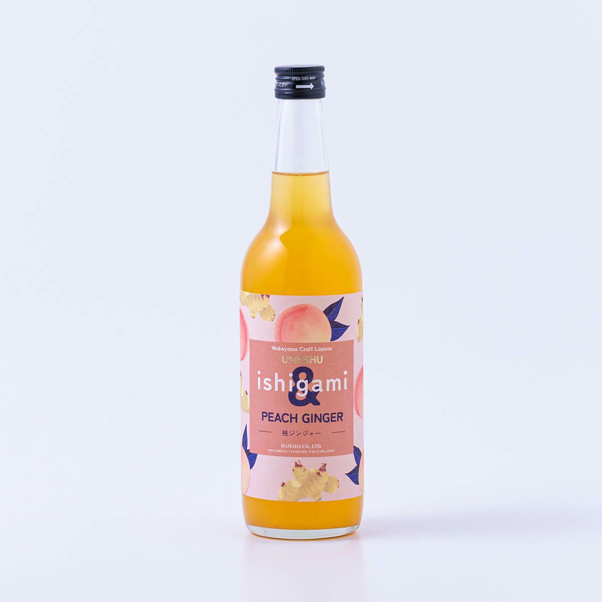 梅酒 ishigami＆（イシガミアンド）桃ジンジャー 600ml　石神邑オンラインショップ